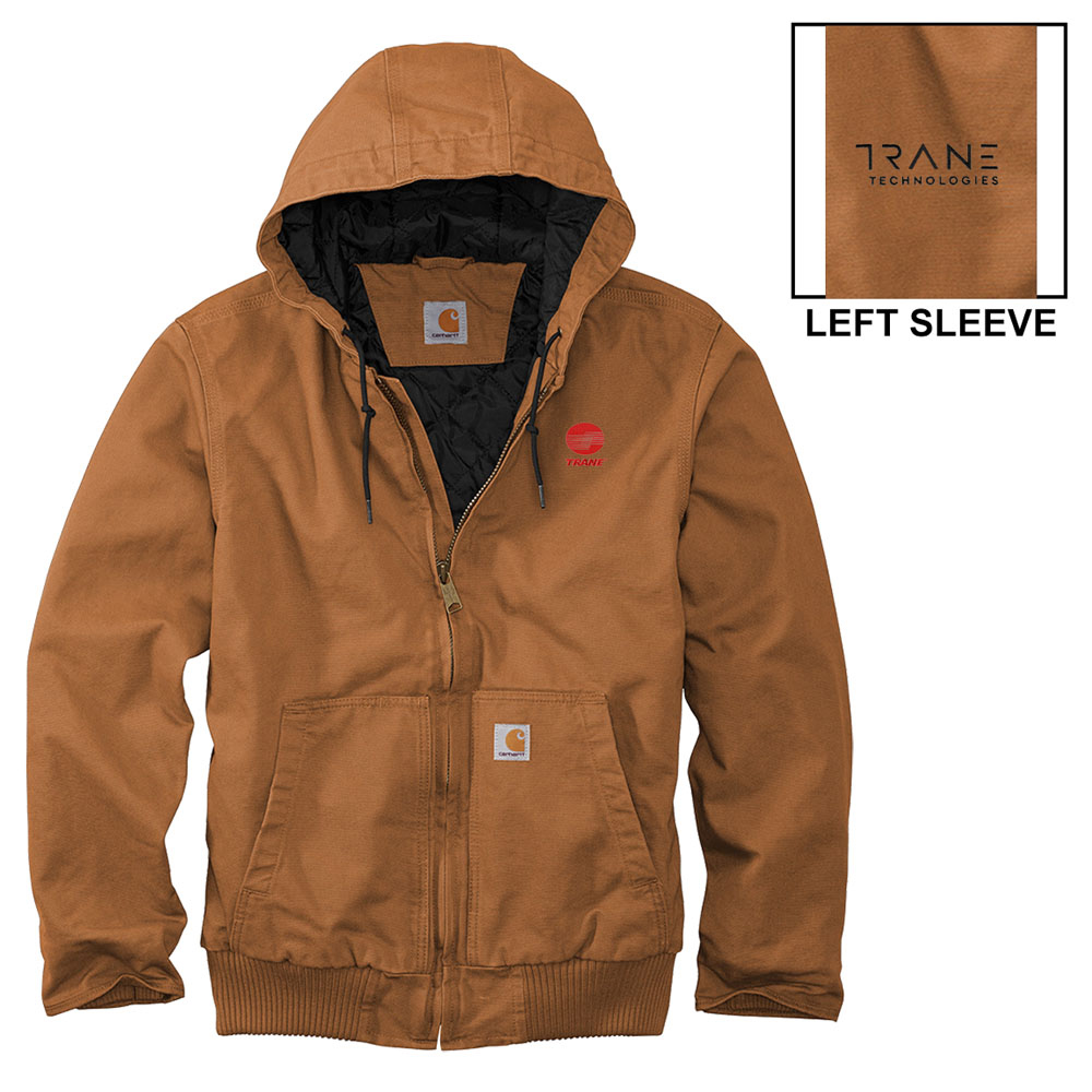 Vintage Carhartt Active Jacket Mens 2XL Tan Work Hoodie