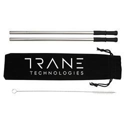 REUSABLE STAINLESS STEEL STRAW SET W/ BRUSH