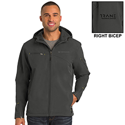 MEN'S TEXTURED HOODED SOFTSHELL JACKET