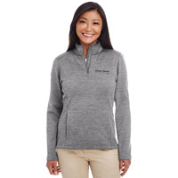 LADIES MELANGE FLEECE 1/4 ZIP