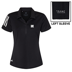 TK LADIES ADIDAS 3-STRIPES POLO BLACK