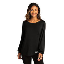 LADIES KNIT JEWEL NECK TOP