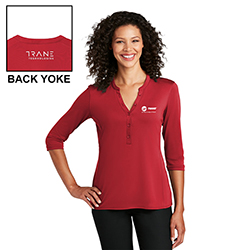 TR LADIES UV PIQUE HENLEY